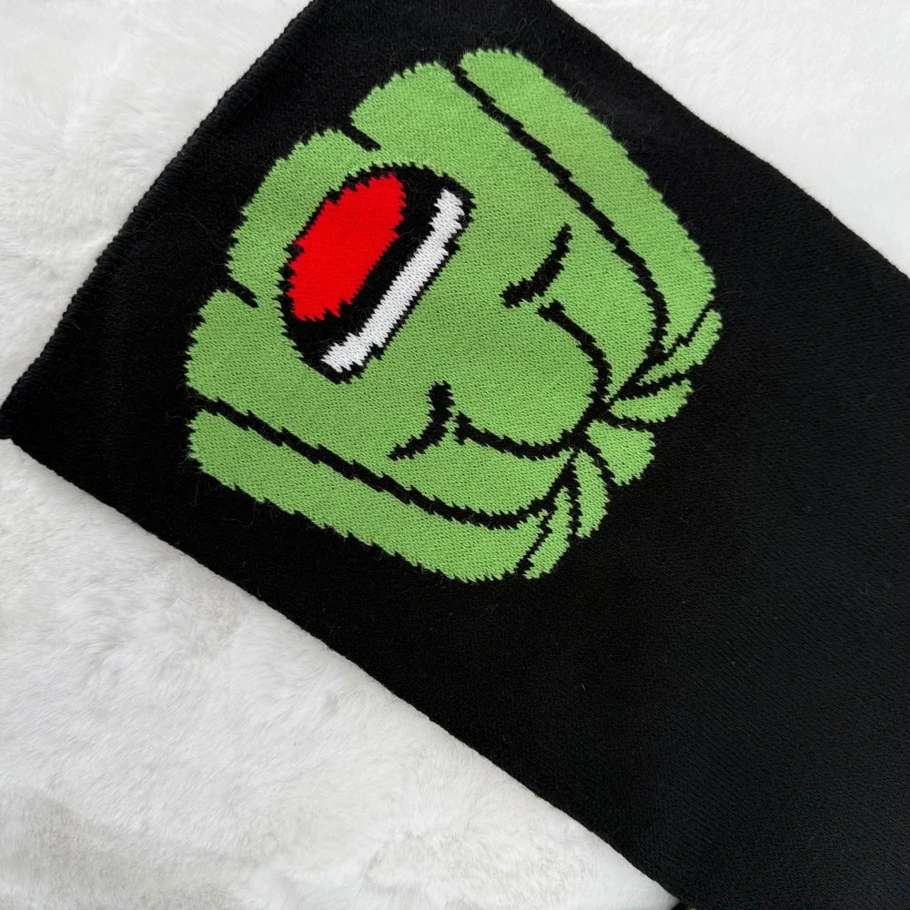 Jelly YouTuber Scarf Unisex OS Black‎ Green Knit Gaming Merch Mascot Logo
